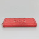 CHANEL Matelasse Long Wallet Caviar Skin Pink Gold CC Auth 142363-7