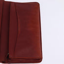 CHANEL Matelasse Long Wallet Lamb Skin Orange Silver CC Auth 142365-18