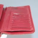 CHANEL Matelasse Long Wallet Lamb Skin Orange Silver CC Auth 142365-20