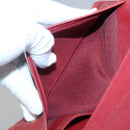 CHANEL Matelasse Long Wallet Lamb Skin Orange Silver CC Auth 142365-10