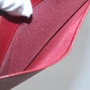 CHANEL Matelasse Long Wallet Lamb Skin Orange Silver CC Auth 142365-23