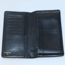 CHANEL Matelasse Long Wallet Lamb Skin Black Gold CC Auth 142368-9