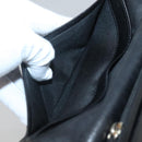 CHANEL Matelasse Long Wallet Lamb Skin Black Gold CC Auth 142368-19