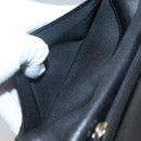 CHANEL Matelasse Long Wallet Lamb Skin Black Gold CC Auth 142368-20