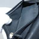 CHANEL Matelasse Long Wallet Lamb Skin Black Gold CC Auth 142368-11