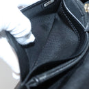 CHANEL Matelasse Long Wallet Lamb Skin Black Gold CC Auth 142368-23