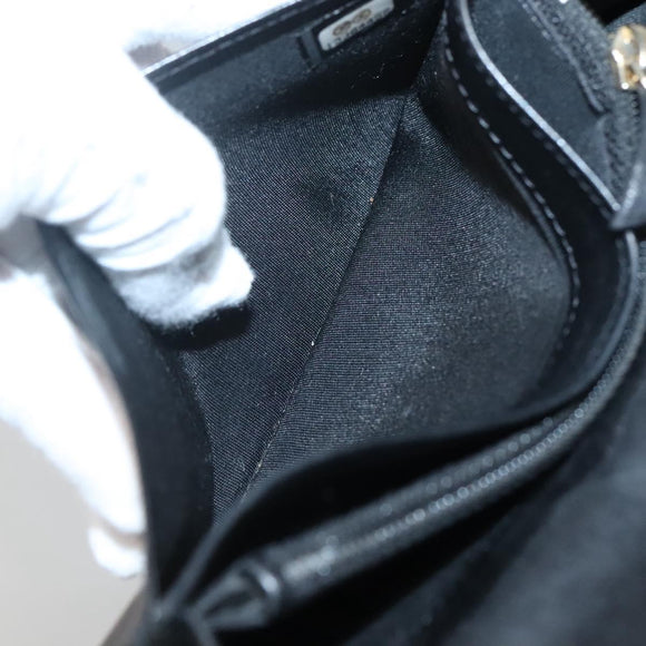 CHANEL Matelasse Long Wallet Lamb Skin Black Gold CC Auth 142368