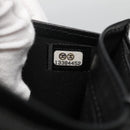 CHANEL Matelasse Long Wallet Lamb Skin Black Gold CC Auth 142368-12