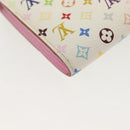LOUIS VUITTON Multicolor Portefeuille Sarah Wallet White M93532 LV Auth 142372-15