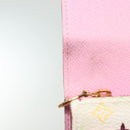 LOUIS VUITTON Multicolor Portefeuille Sarah Wallet White M93532 LV Auth 142372-10