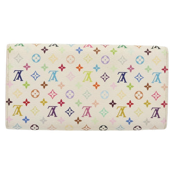 LOUIS VUITTON Multicolor Portefeuille Sarah Wallet White M93532 LV Auth 142372 - 0