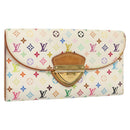 LOUIS VUITTON Multicolor Portefeuille Eugenie Wallet White M60053 LV Auth 142374-1