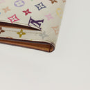 LOUIS VUITTON Multicolor Portefeuille Eugenie Wallet White M60053 LV Auth 142374-15