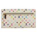 LOUIS VUITTON Multicolor Portefeuille Eugenie Wallet White M60053 LV Auth 142374-2