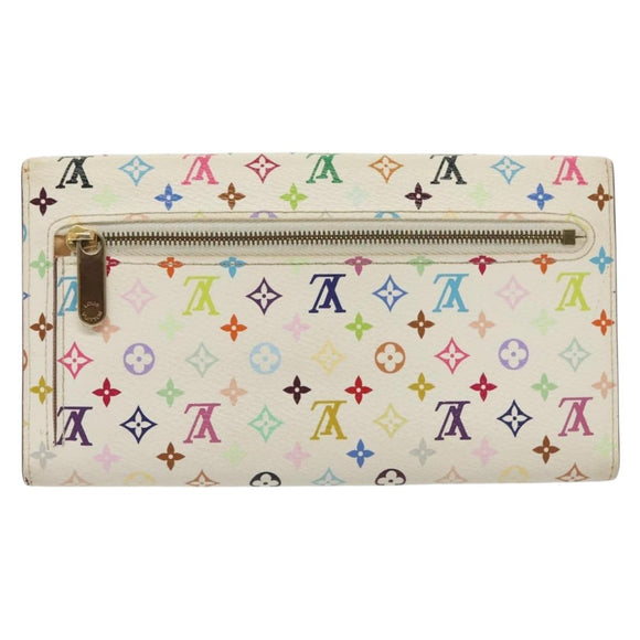 LOUIS VUITTON Multicolor Portefeuille Eugenie Wallet White M60053 LV Auth 142374