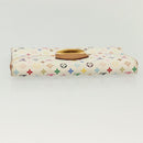 LOUIS VUITTON Multicolor Portefeuille Eugenie Wallet White M60053 LV Auth 142374-5