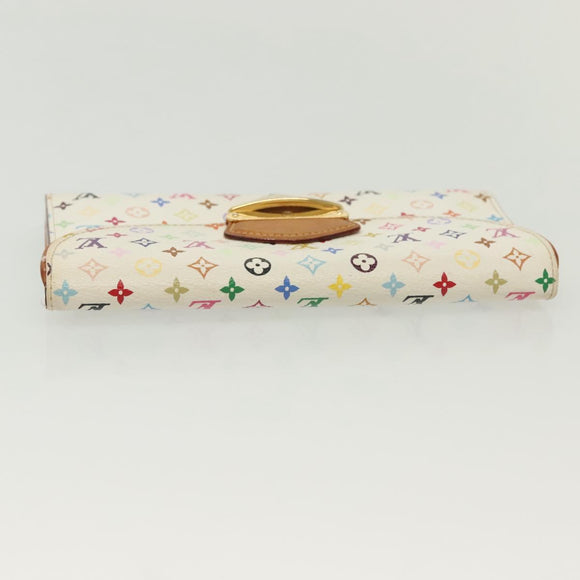LOUIS VUITTON Multicolor Portefeuille Eugenie Wallet White M60053 LV Auth 142374
