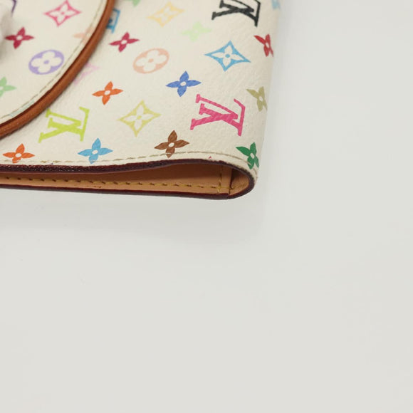 LOUIS VUITTON Multicolor Portefeuille Eugenie Wallet White M60053 LV Auth 142374