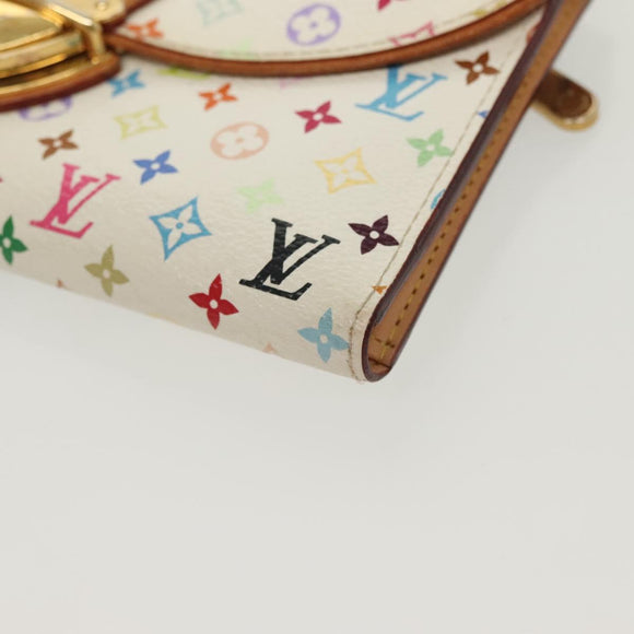 LOUIS VUITTON Multicolor Portefeuille Eugenie Wallet White M60053 LV Auth 142374