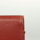 HERMES Beansufla Wallet Leather Brown Gold Auth 142375-13