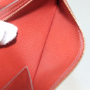 HERMES Beansufla Wallet Leather Brown Gold Auth 142375-22