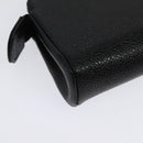 CHANEL Pouch Caviar Skin Black Gold CC Auth 142376-10