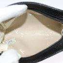 CHANEL Pouch Caviar Skin Black Gold CC Auth 142376-14