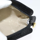 CHANEL Pouch Caviar Skin Black Gold CC Auth 142376-15