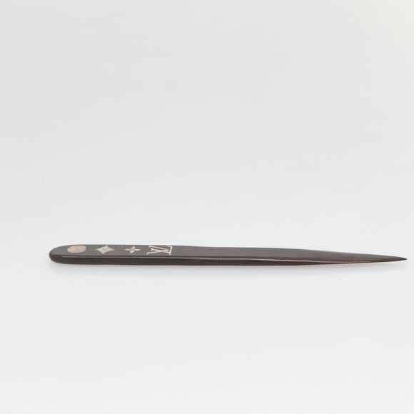 LOUIS VUITTON Paper Knife Wood Brown LV Auth 142383V