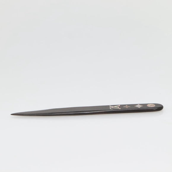 LOUIS VUITTON Paper Knife Wood Brown LV Auth 142383V