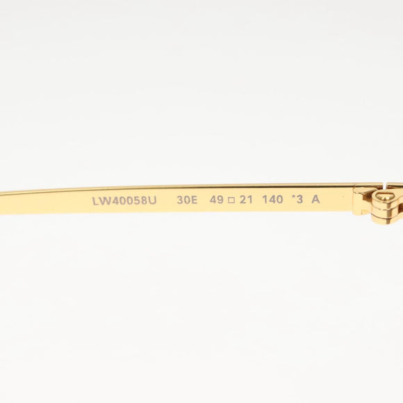 LOEWE Sunglasses metal Gold Tone LW40058U Auth 142384M