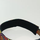 GUCCI GG Psychedelic Sun Visor Hat Multicolor Silver Auth 142391-10