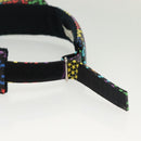 GUCCI GG Psychedelic Sun Visor Hat Multicolor Silver Auth 142391-15