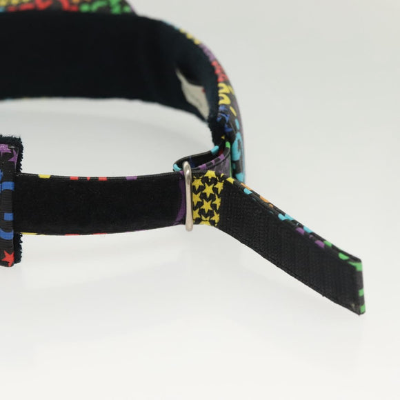 GUCCI GG Psychedelic Sun Visor Hat Multicolor Silver Auth 142391