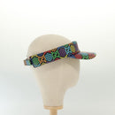 GUCCI GG Psychedelic Sun Visor Hat Multicolor Silver Auth 142391-4