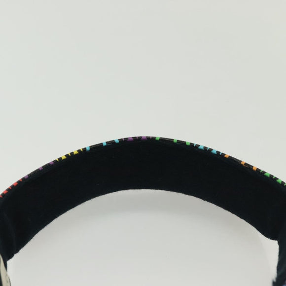 GUCCI GG Psychedelic Sun Visor Hat Multicolor Silver Auth 142391