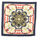 HERMES Carre 90 Scarf ""Eperon d'or"" Silk Navy Auth 142397-1
