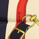 HERMES Carre 90 Scarf ""Eperon d'or"" Silk Navy Auth 142397-11