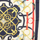 HERMES Carre 90 Scarf ""Eperon d'or"" Silk Navy Auth 142397-7