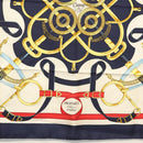 HERMES Carre 90 Scarf ""Eperon d'or"" Silk Navy Auth 142397-9