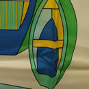 HERMES Carre 90 Scarf ""THALASSA"" Silk Green Auth 142398-12