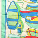 HERMES Carre 90 Scarf ""THALASSA"" Silk Green Auth 142398-5