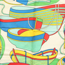 HERMES Carre 90 Scarf ""THALASSA"" Silk Green Auth 142398-6