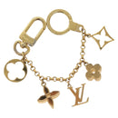 LOUIS VUITTON Fleur de Monogram Charm metal Gold Tone M65111 LV Auth 142400-1