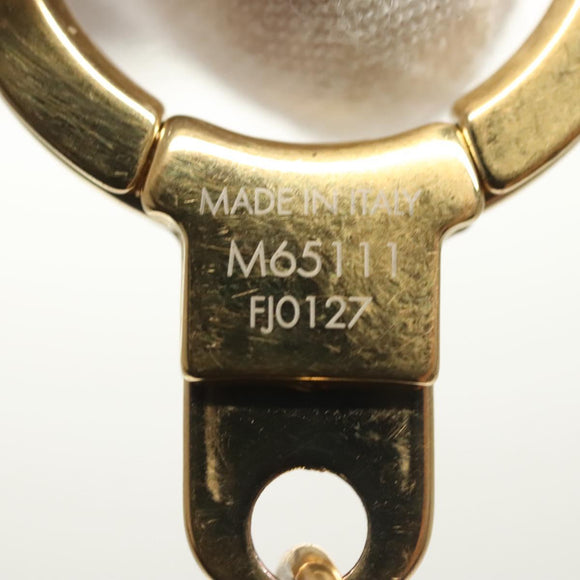 LOUIS VUITTON Fleur de Monogram Charm metal Gold Tone M65111 LV Auth 142400
