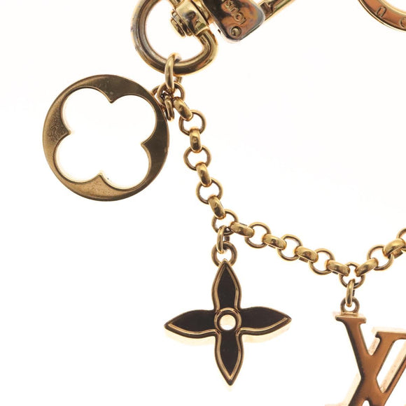 LOUIS VUITTON Fleur de Monogram Charm metal Gold Tone M65111 LV Auth 142400