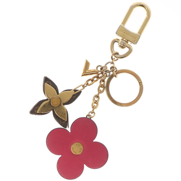 LOUIS VUITTON Monogram Blooming Flower Charm metal Gold M63084 LV Auth 142401