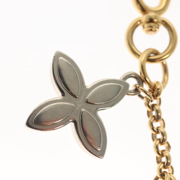 LOUIS VUITTON Porte Cles Ice Flower Charm metal Gold Tone M66780 LV Auth 142402V