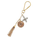 LOUIS VUITTON Porte Cles Ice Flower Charm metal Gold Tone M66780 LV Auth 142402V-2