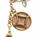 LOUIS VUITTON Porte Cles Ice Flower Charm metal Gold Tone M66780 LV Auth 142402V-5